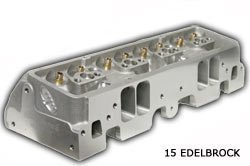 Edelbrock 15 degree small Block Chevy Racing Cylinder Head